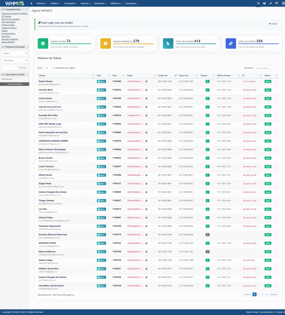 Autologin - Módulo gratuito para enviar notificações automáticas via WhatsApp aos seus clientes.